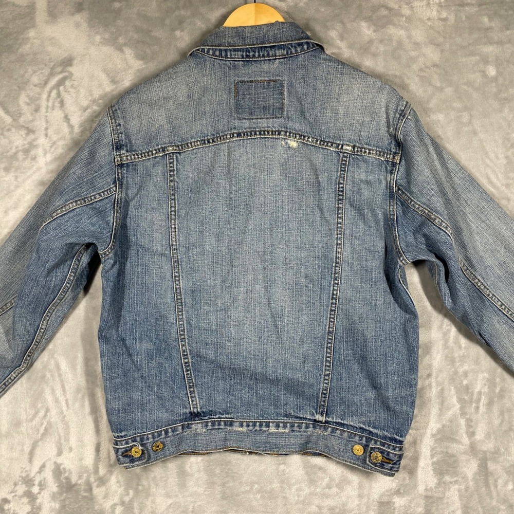 Vintage Levis Mens 70507 Standard Trucker Jacket Light Wash Blue Denim Medium - Picture 5 of 12